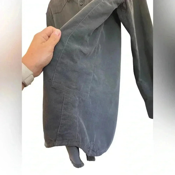 Public Opinion Gray Corduroy Long Sleeve Shirt Size M - Picture 8 of 16